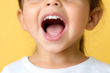 little child at the dentist