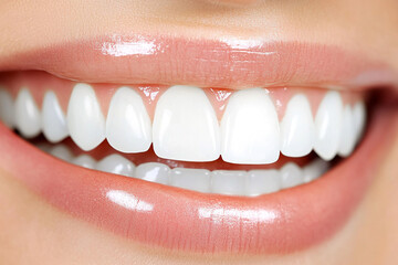 close up of a woman mouth with a teeth