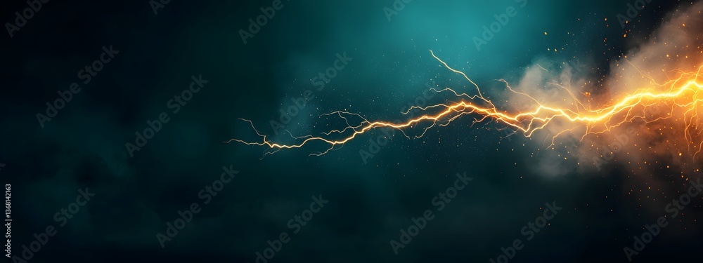 Poster surging azure digital currents cascading with vivid lines of electric energy geometric patterns of n