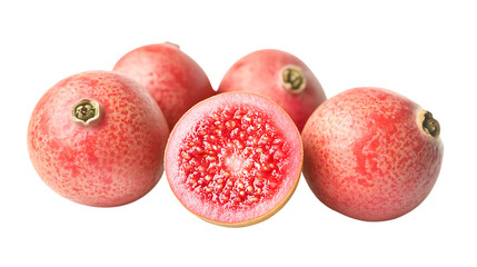 Pink guava isolated on png