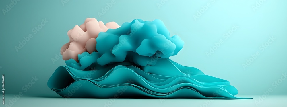Poster vibrant azure digital streams coursing through a monochromatic landscape capturing the dynamic poten