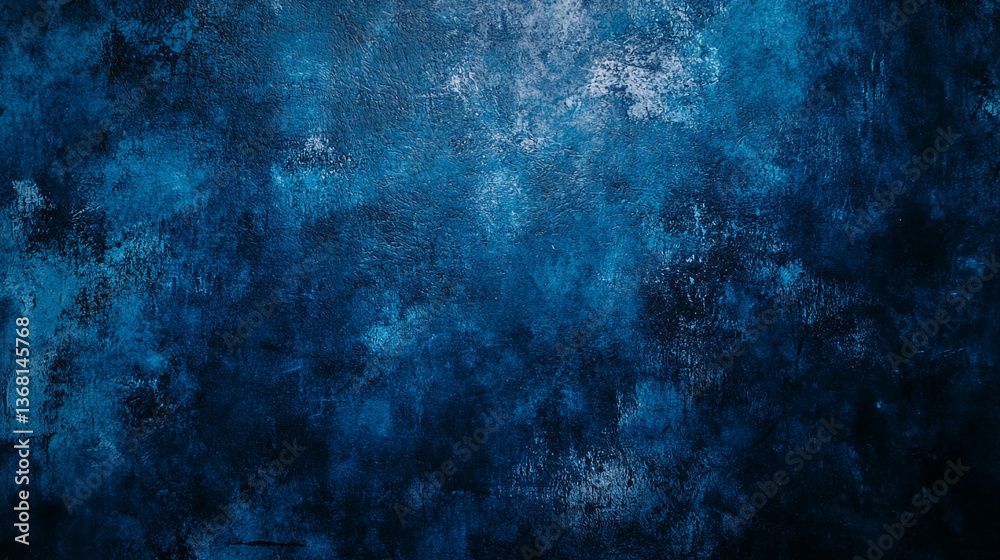 Poster a textured blue abstract background with shades of light and dark creating depth and movement across
