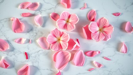 pink flowers on a wooden background
