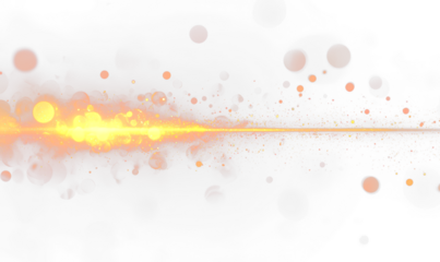 Intense Fire Glow with Bokeh Flare and Vibrant Red-Orange Light Isolate on Transparent Background, cutout, png