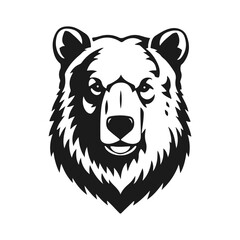 Bear logo. Strong and fierce bear head with bold lines, symbol of power, courage, and wilderness, perfect for branding and sports. Bear logo, vector bear, tribal bear, bear emblem, roaring bear