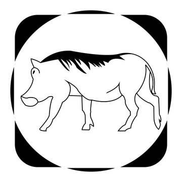 recommend clip art:  wild boar icon