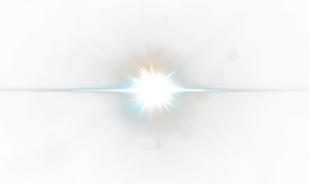 Bright Celestial Light Burst with Angelic Glow Isolate on Transparent Background, cutout, png