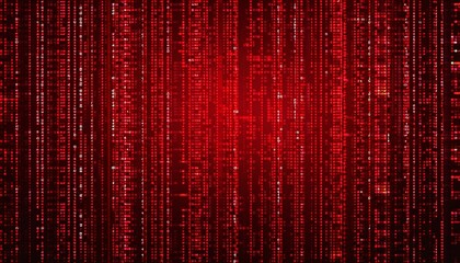 digital red matrix wall background with numbers and letters futuristic technology binary code and computer data virtual internet network program digit coding cyberspace security pattern