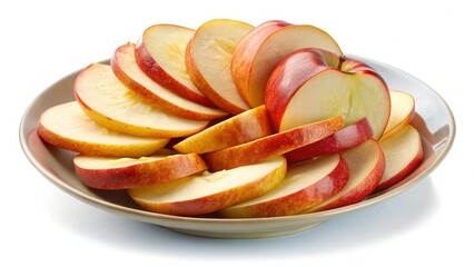 A plate of fresh red apple slices ready to eat healthy snack delicious fruit