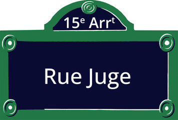15e Arrt, Elegant Parisian Street Sign