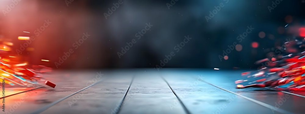 Poster captivating digital currents surging through a stark minimalist technological scene with intricate p