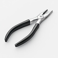 Obraz premium Needle Nose Pliers Tool with Black Handle on White Background