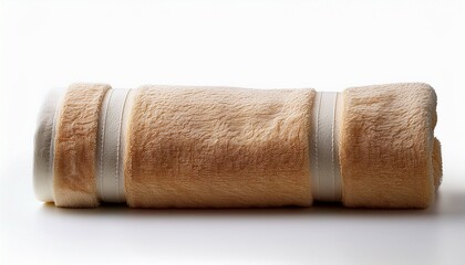 towel rolled up neatly isolated on white background