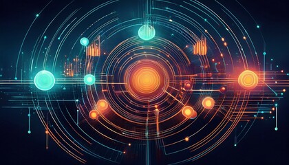 Fototapeta premium technology and communication network illustration