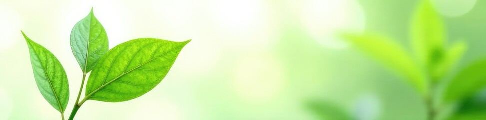 Obraz premium Delicate green leaf isolated on white background, plant life, botanical