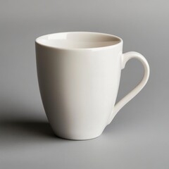 Fototapeta premium Isolated Ceramic Coffee Mug on Gray Background for Hot Drink
