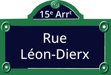 Obraz premium 15e Arrt, Elegant Parisian Street Sign