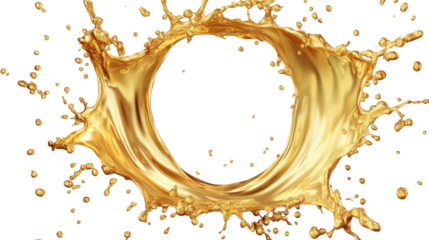 Golden circles represent movement on transparent background.