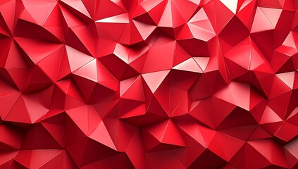 Naklejka premium abstract geometric background with a dynamic and textured surface of sharp red triangles and polygons