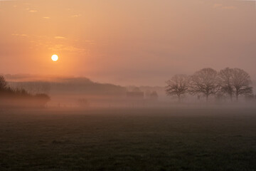 Sonnenaufgang im Nebel
