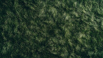 Fototapeta premium dark and moody green foliage canopy with dappled sunlight filtering through the leaves in a forest