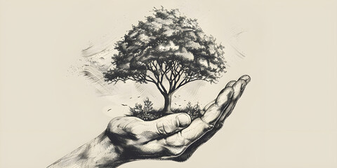 Earth day banner. Creative concept for graphic and web design, business presentation, marketing and print material, social media banner, background cover, environment and ecology wallpaper. © Mrkvica