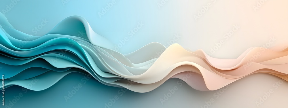 Poster mesmerizing azure digital tides crashing against a stark monochrome horizon evoking the flowing dyna