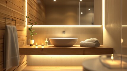 modern bathroom interior with shower