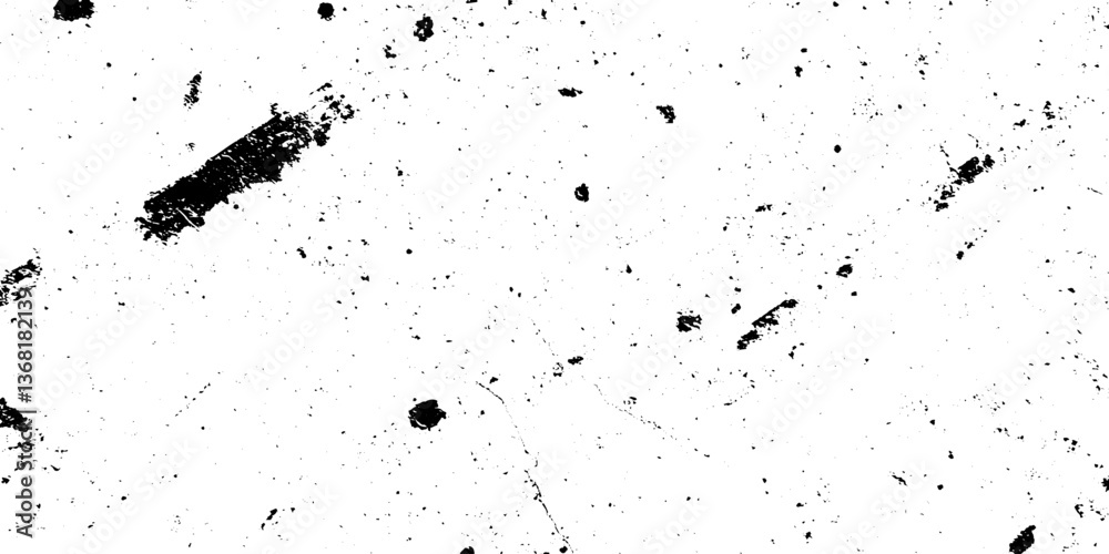 Poster grainy rough texture background with distress effects white and black vector overlay on aged paper.