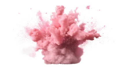 pink nail polish on white background