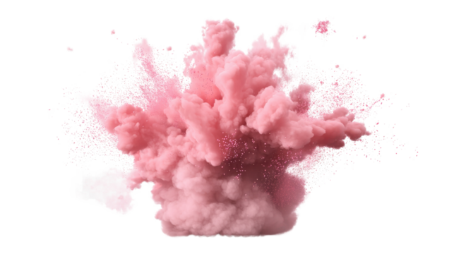 pink nail polish on white background