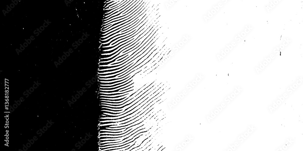 Aufkleber Vector Background with Black and White Zebra Lines, Rough Pattern on White Distressed Paper with a Textured Effect.