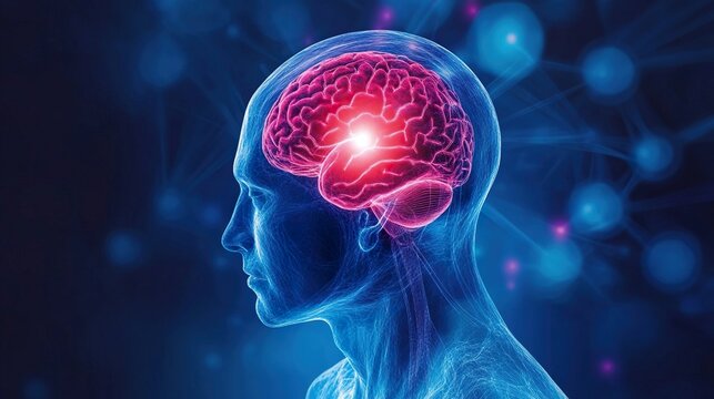 Brain bleeding into water, symbolizing dementia risk from brain hemorrhages.