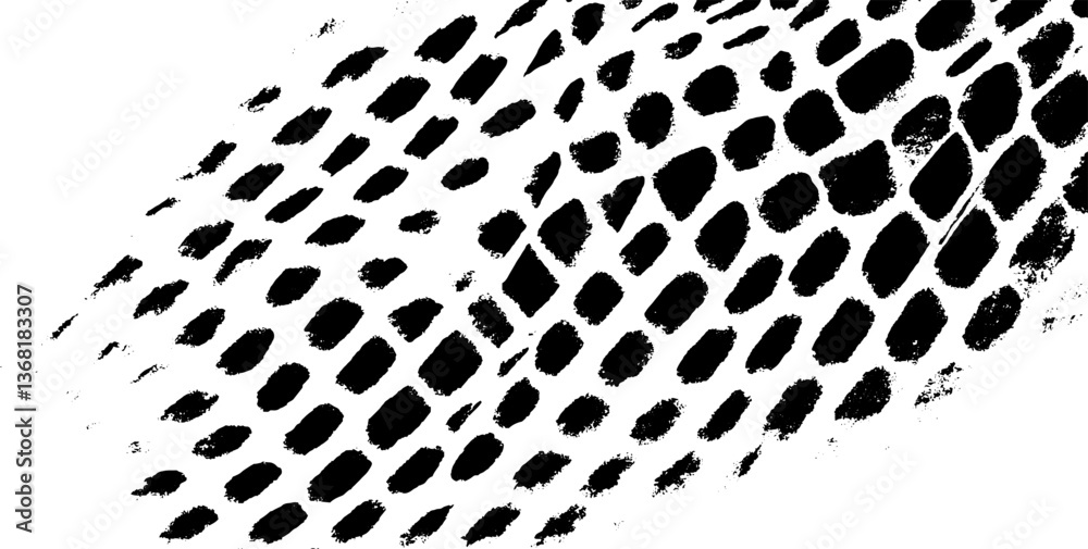 Aufkleber snakeskin texture pattern with reptile scales and distressed concrete effect.