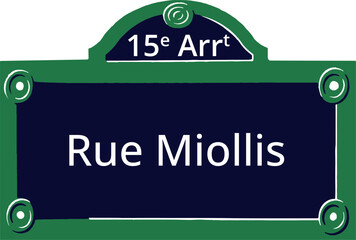 15e Arrt, Elegant Parisian Street Sign