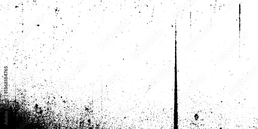 Poster Scanned Page Overlay Texture with Rough White Pattern and Distressed Paper Background.