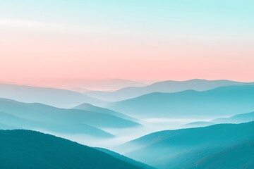 Misty Mountain Sunrise - A Breathtaking Landscape