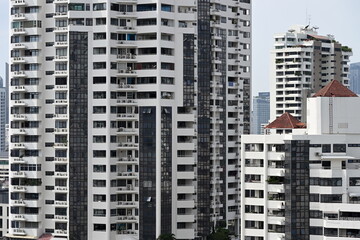 Fototapeta premium Exterior view of generic high rise buildings