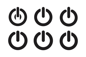 power off icon vector art silhouette