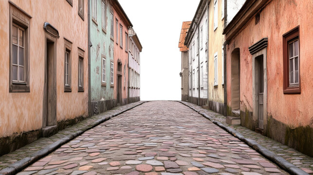 Fototapeta narrow street in the old town of tallinn