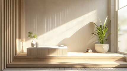 modern living room with window