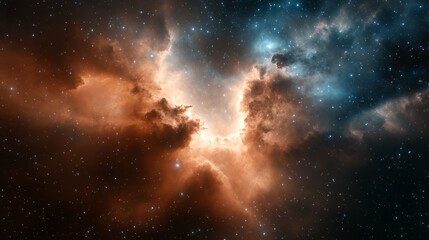 Cosmic dance of celestial bodies universe space digital art night sky mystical beauty