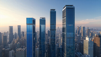 Obraz premium Solar Energy and Modern City