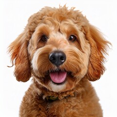 Fototapeta premium golden doodle dog isolated on transparent background