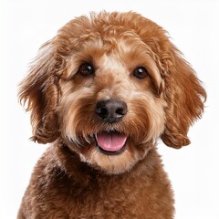 Fototapeta premium golden doodle dog isolated on transparent background