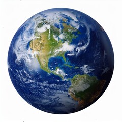 earth planet on white background