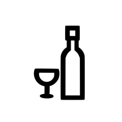 bottle and glass of wine