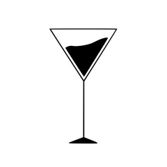 glass of champagne vector illustration