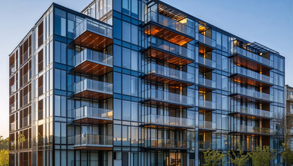 Obraz premium Solar-Powered Apartment Complex