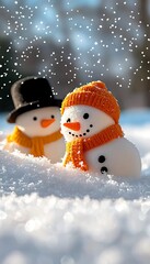 Snowmen in Snowfall